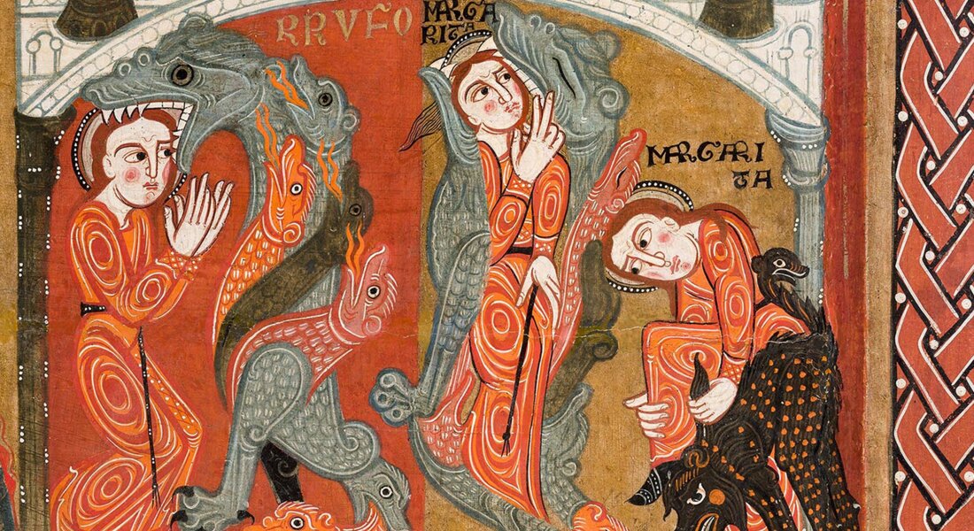 Detall del frontal d'altar de Santa Margarida de Vila-seca (Osona). Foto: Museu d'Art Medieval de Vic
